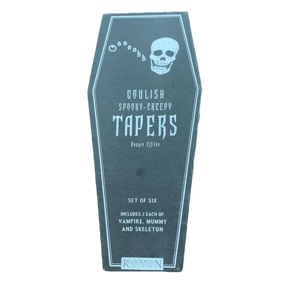 Restoration Hardware Set of 4 GOTH HALLOWEEN Monster Candles 